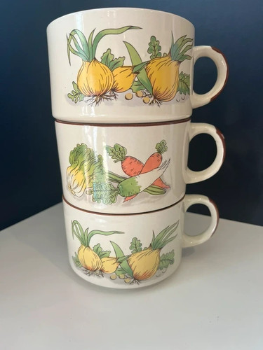 Trio vintage soup bow dish - vintage,