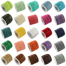 100yds/Roll Waxed Cotton Threads Round Beading Cords Strings Spool Tiny 1mm DIA
