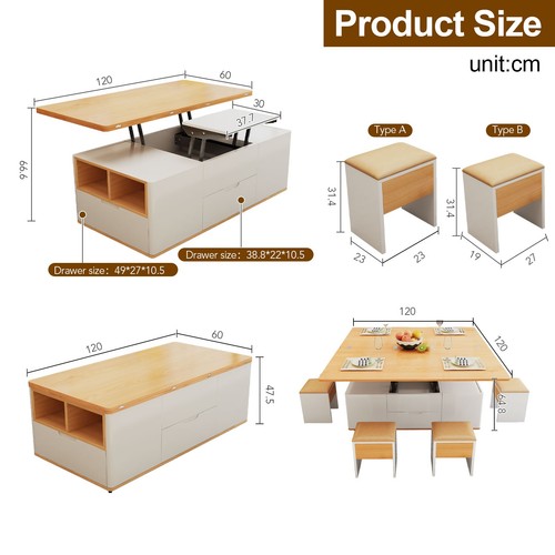 Lift top coffee table - 1,