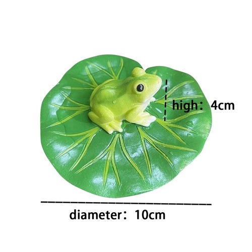 Water lily leaf with frog - with,