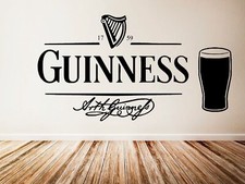 #016 Guinness Vinyl Wall Sticker Home Pub Man Cave Wine Bar Stickers