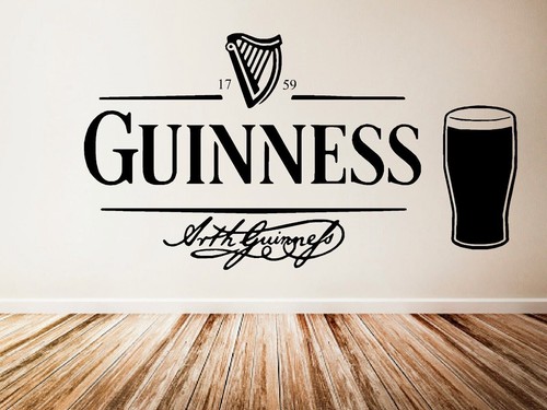 016 guinness vinyl wall - vinyl,