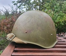 Original Steel Helmet SSH 40 WWII Russian Ukraine Military Soviet Army RKKA WW2