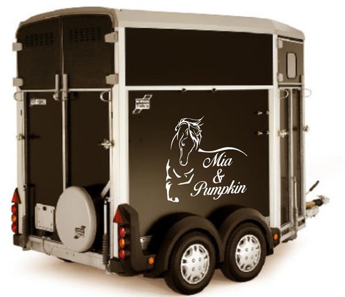 Personalised horsebox stickers - personalised,