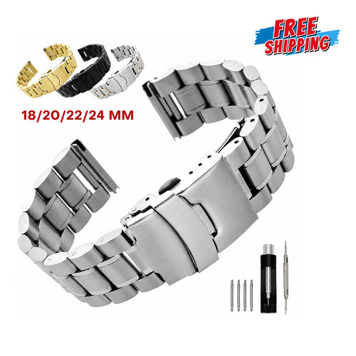 Solid stainless steel watch - solid,