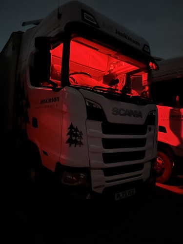 Scania interior red led - scania,