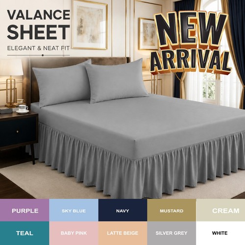 Deep fitted valance sheet bed - valance,