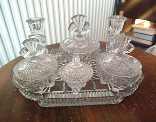 Vintage art deco clear pressed - vintage,