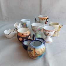 Novelty Vintage Egg Cup Bundle of 8 Inc Andy Pandy Sooty Lady Carlyle Goebel