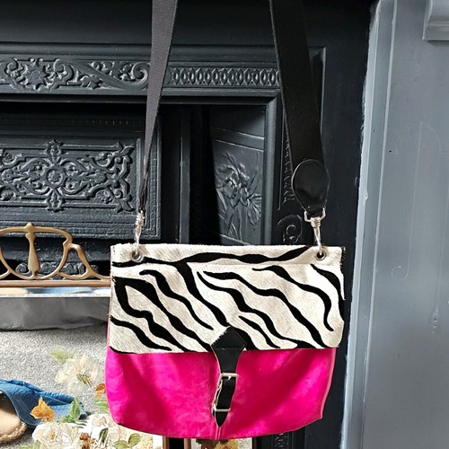 Owen barry pink leather zebra - leather,