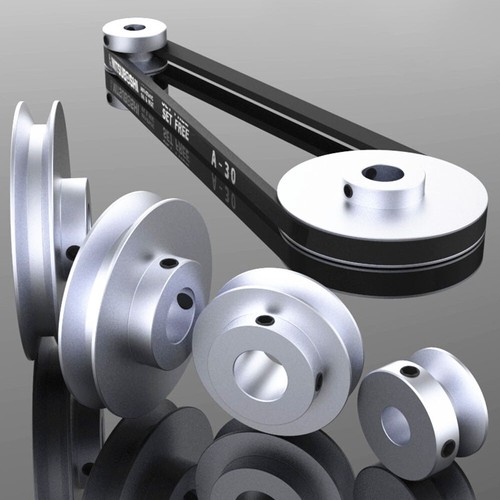 Aluminum belt pulley - aluminum, groove