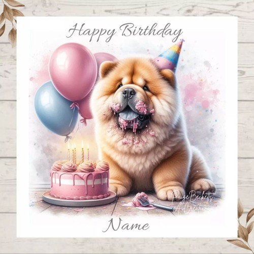 Personalised chow dog - chow,
