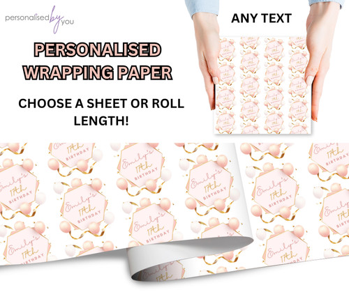 Personalised rose gold hexagon - personalised,