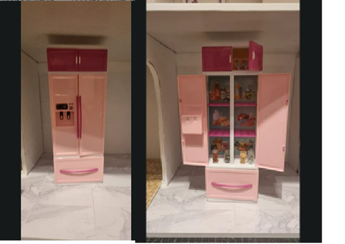 Barbie pink fridge