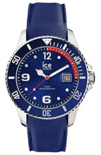 Ice-Watch 015770 Steel Blue Medium Men's Watch Stainless Silicone Blue New K78