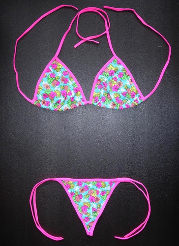 Sexy micro bikini set - micro, pink