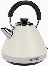 Morphy Richards Venture Cream Pyramid Kettle 1.5L, 3kw, Rapid Boil, 100132