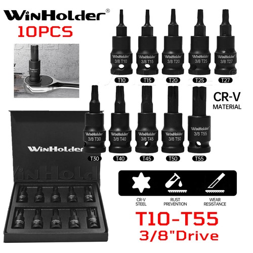 Torx star socket bit set - torx,