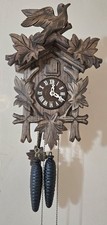 Genuine Hand Carved Black Forest Cuckoo Clock. Fully Restored With Warranty.