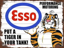 Esso Tiger Tank Theme Retro style metal tin sign/plaque