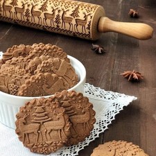 Christmas Wooden Rolling Pin