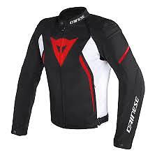 Giubbotto DAINESE AVRO D2 TEX NERO/BIANCO/ROSSO