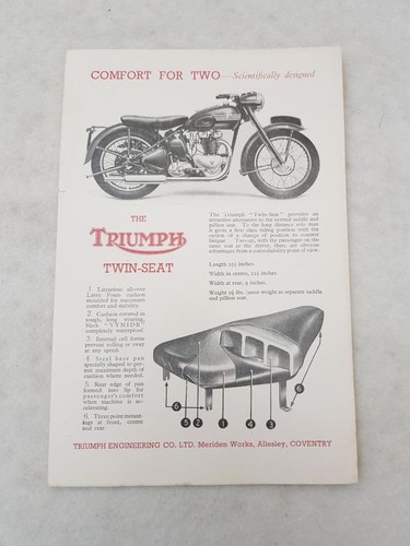 Triumph twin seat motorcycle - triumph,