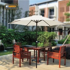 Garden Parasol Umbrella Sun Shade Round Outdoor Patio  W/ Crank Tilt & Non Tilt