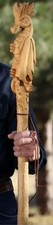 Wooden walking stick hand