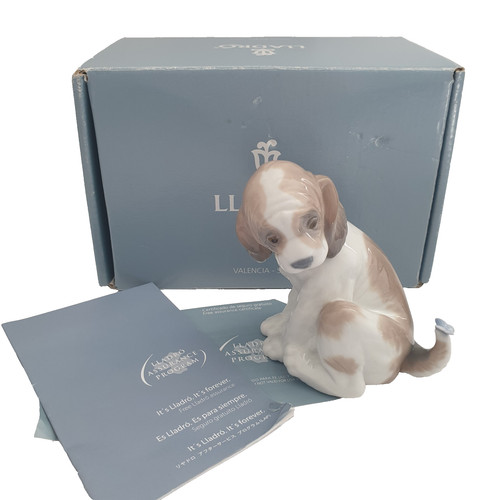 Lladro figurine dog puppy with - lladro,