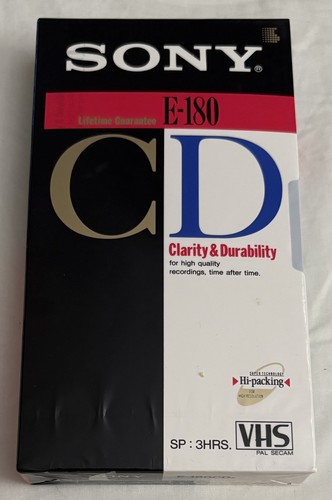 Sony vhs tape blank 180 - vhs,