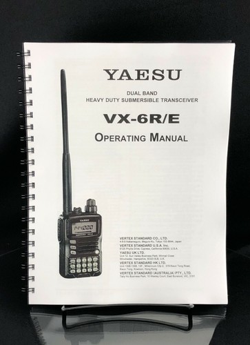 Yaesu instruction manual - vx-6r,