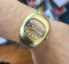 ZODIAC Gold Plated Vintage Watch Croatian Day/Date 1970's Working Ref: 26257