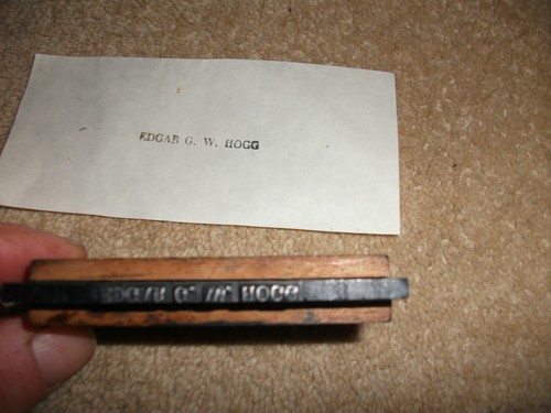 Vintage wooden name press - wooden,