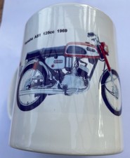 YAMAHA YAS1 AS1 125 twin 1969 CERAMIC TEA COFFEE MUG 2 STROKE 