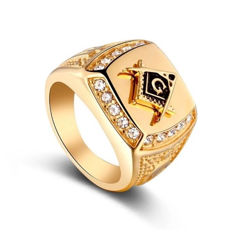 Stunning gold tone - gold, masonic