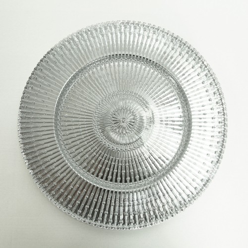 Glass charger plate - glass, floral