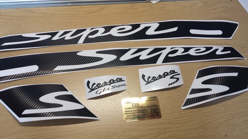 Carbon vespa stickers super - vespa,