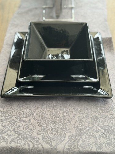 Soho black square dinner - 12,