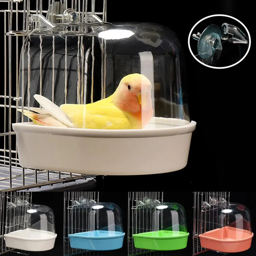 Hanging bird bath box parrot - bath,