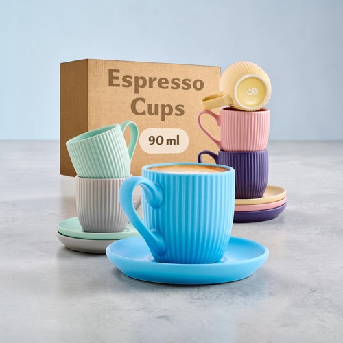 Espresso cup set - set, ceramic