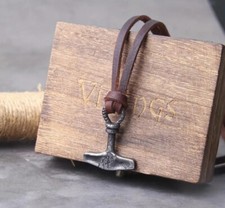 Men's Norse Odin Viking Thor Hammer Mjolnir Pendant Necklace