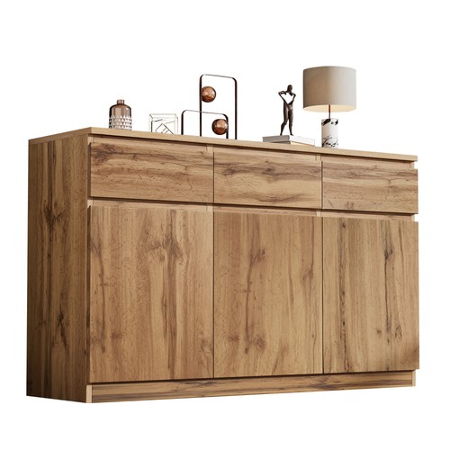 Oak sideboard buffet cabinet - oak, 3