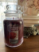 YANKEE CANDLE CRANBERRY CHUTNEY LARGE JAR 22 OZ