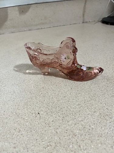 Fenton glass shoe - fenton, hand