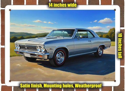 Metal sign 1966 chevrolet - metal,