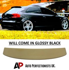 Audi A3 8P 3 DOOR S3 Style Gloss Black Rear Roof Spoiler Boot Wing 2003-2013
