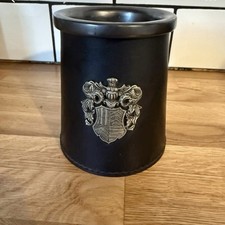 Vintage Black Leather Tankard