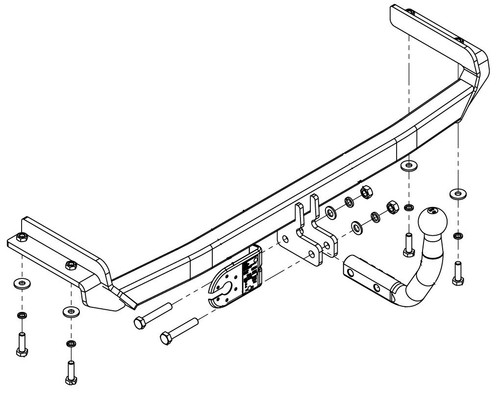 Swan neck tow bar - bar, vw