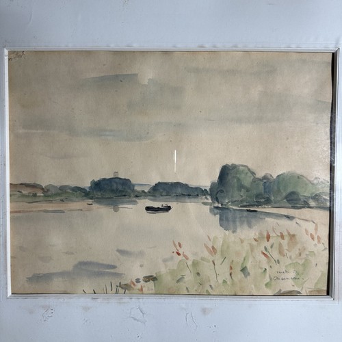 Watercolor landscape paper - watercolor, on
